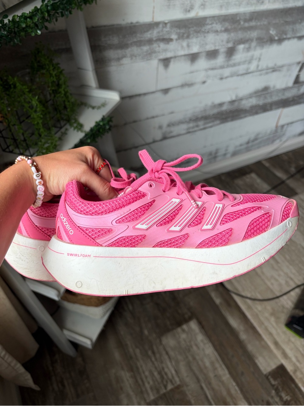 Adidas Adizero Aruku JP6867 Pink SWIRLFOAM Running Sneakers Women’s US 5.5